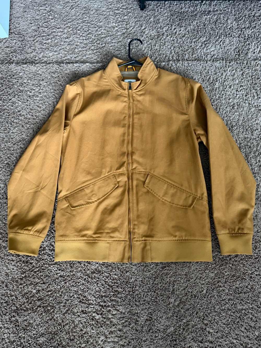 Timberland Men's Mustard Zip-Front Bomber Jacket